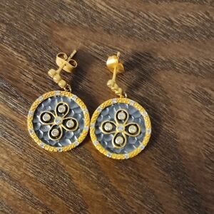 Elegant Gold and Silver Earrings